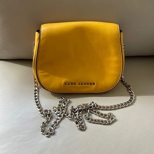 MARC JACOBS Avenue Leather Crossbody Bag In Sunny Yellow